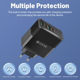 Total 100W USB Charger Fast Charging 6 Ports Quick Charge 3.0 Travel Charger For iPhone Samsung Huawei Phone Charger