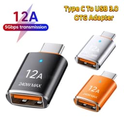 12A OTG USB 3.0 To Type C Adapter USB Female To Type C Male Fast Charging Adapter Converter For Xiaomi Samsung Laptop USB C OTG