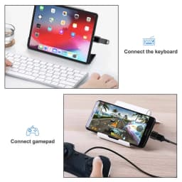 Adaptador USB 2,0 tipo C USB macho, convertidor OTG macho USB-C de aluminio negro, Mini colores metálicos para puerto tipo C