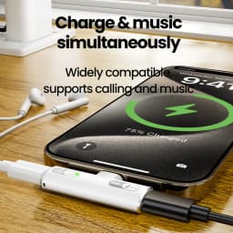 100W Type-C 2-in-1 Earphone Adapter Audio Listening Charging Converter for iphone 15/16 Samsung Tablet Headphone Converter