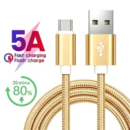 Fast Charging Cable Type C USB For iPhone 15 16 17 Samsung S25 A55 Xiaomi 14T Redmi Note 13 POCO X5 Huawei Realme Braided Cable