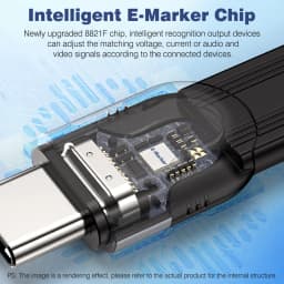 UGOURD New Flat Thunderbolt 5 High-Speed Data Cable 80Gbps 0.15m-1m Full-Featured Type C USB5 Cable Compatible All USB-C Ports