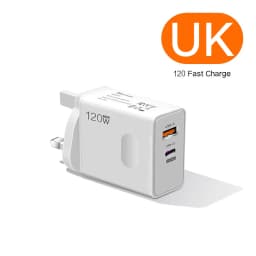 2026 120W Original Phone Charger Turbo Fast Charge PD USB 2 In 1 Charger 2Ports Fast Charging For Xiaomi Huawei iPhone Samsung