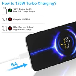 6A 67W 90W 120W Turbo Fast Charging Type C Cable for Xiaomi 11 12 13 14 15 Ultra Redmi Note 11T 12T 13 14 POCO X4 X5 X6 X7 Pro