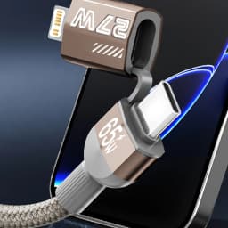 2 in 2 Multi Fast Charging Cable Magnetic 27W USB C to Type C Data Cable 1M for iphone 17ipad Xiaomi 17 15 Samsung Huawei