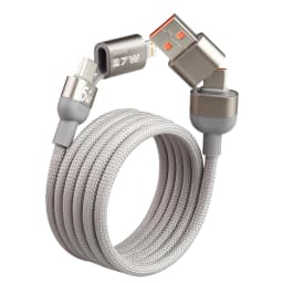 2 in 2 Multi Fast Charging Cable Magnetic 27W USB C to Type C Data Cable 1M for iphone 17ipad Xiaomi 17 15 Samsung Huawei