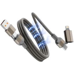 2 in 2 Multi Fast Charging Cable Magnetic 27W USB C to Type C Data Cable 1M for iphone 17ipad Xiaomi 17 15 Samsung Huawei