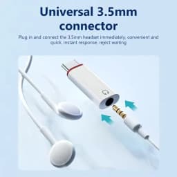 USB C To 3.5mm Earphone Adapter 3.5 Jack USB C Audio Converter for iPhone 15 Samsung Type-C To 3.5mm Headphone Connector