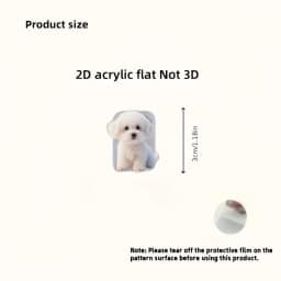 2D Flat 2pcs Cute White Dog Stylish Data Cable Protector Playful Design Connector Cover For iPhone / Type-C Charging Interface