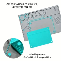Heat Resistant Solder Mat Insulation Phone Repair Mat Screw Silicone Table Mat Set for Work Desk Maintenance Tools