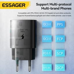 Essager 25W USB C Charger PD Fast Charge Charger Quick Phone Charger for iPhone 16 15 Pro Max Xiaomi 14 Oneplus Xiaomi Samsung