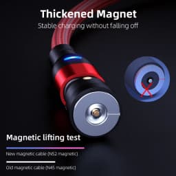 540 Rotate Magnetic Cable Fast Charging Mobile Phone USB C Cable For iPhone 12 Pro MAX Samsung Xiaomi Huawei P50 Magnetic Cable
