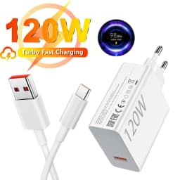 120W EU Ultra Fast Charger For Xiaomi 11 12 13 14 15 Ultra 17 Redmi Note 11 12 13 POCO X5 X6 Pro Type C USB Turbo Charging Cable