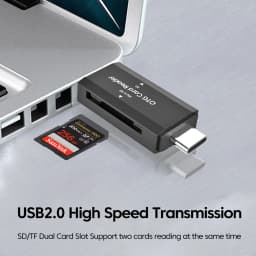 2 in 1 Type C SD TF Card Reader USB 2.0 Card Reader for PC Laptop Accessories High Speed Smart Memory Cardreader SD Card Adapter