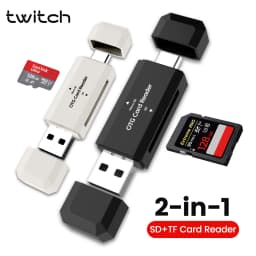 2 in 1 Type C SD TF Card Reader USB 2.0 Card Reader for PC Laptop Accessories High Speed Smart Memory Cardreader SD Card Adapter