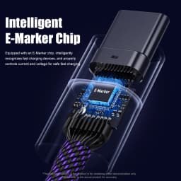 240W PD3.1 Magnetic Fast Charging Cable Type-C Charger Cord with 3 Plugs 5A E-Marker Nylon Cable for Phones Tablets Laptops