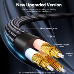SUNKANDI 3.5mm Audio Cable Male to Male Stereo Audio AUX Cord for Car, Headphone Jack, Speaker, Home Stereos, Smartphone