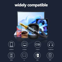 SUNKANDI 3.5mm Audio Cable Male to Male Stereo Audio AUX Cord for Car, Headphone Jack, Speaker, Home Stereos, Smartphone