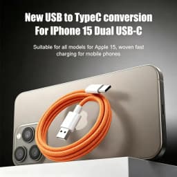 5PCS USB A Cable to USB C 240W Fast Charging Charger Cable Supports Fast Charging For iPhone 17 16 15 Samsung Huawei Xiaomi Etc