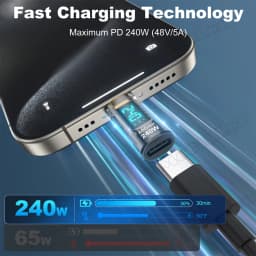 1 PCS Digital LED Display USB 4 Type-C Adapter PD 240W 40Gbps Power Meter Tester Full Function Smart Chip USB C Extension Laptop