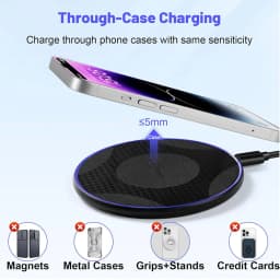30W Wireless Charger Pad Fast Wireless Charging Station For Samsung Galaxy S25 S24 S23 S22 Xiaomi IPhone17 16 15 14 13 Pro Max