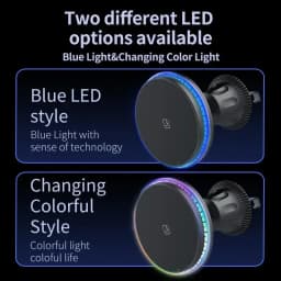 Magnetic Car Wireless Charger RGB For iPhone 13 14 15 16 17 Pro Max Macsafe Car Phone Holder Stand Mount Fast Charging Station