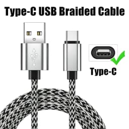 Alloy Braided Type C USB Fast Charge Cable For Samsung Xiaomi Redmi POCO Huawei Honor OPPO VIVO Quick Charging USB Type-C Cables