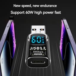 140W 60W 36W USB Type C Converter Digital Display 40Gbps 8K Video Fast Charging USB Adapter for iPhone 17 iPad Laptop Monitor
