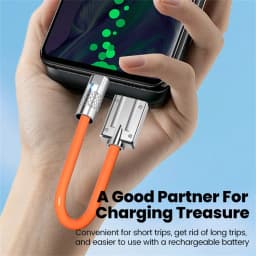 Elough 0.25m/0.5m 66W Type-c Charging Cable Short Super Fast Charging thick power bank data cable for iphone 15/16 Samsung