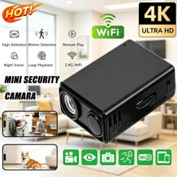 Lenovo 4K Camera WiFi Wireless Monitor Night Vision Remote Motion Detecting Camcorders Security Protection Indoor Surveillance