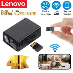 Lenovo 4K Camera WiFi Wireless Monitor Night Vision Remote Motion Detecting Camcorders Security Protection Indoor Surveillance
