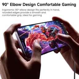 Toocki 30W USB C to Lightning Adapter With Foldable Phone Holder 90 Degree Converter OTG Adapter for Laptop Tablet iPhone Samsun