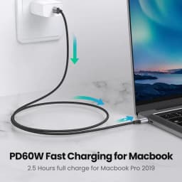 UGREEN 60W USB Type C To USB C Cable For Macbook iPad Samsung Xiaomi PD Fast Charging Charger Cord 3A Fast USB C Cable