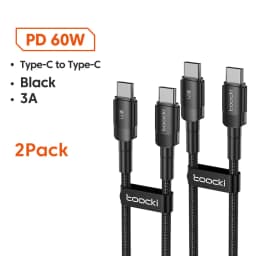Toocki 100W/60W USB C to Type C Fast Charging Phone Cable for iPhone 17 16 Samsung PS5 Quick Charge Type C Data Wire for Xiaomi