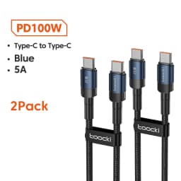 Toocki 100W/60W USB C to Type C Fast Charging Phone Cable for iPhone 17 16 Samsung PS5 Quick Charge Type C Data Wire for Xiaomi