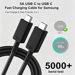 5A 45W USB-C to USB-C Fast Charging Cable For Samsung S22 S23 FE S24 S25 S26 Ultra A35 A36 A53 A54 A55 Quick Charge Type C Cable