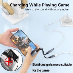 OTG 2 IN 1 Elbow Type USB C to 3.5mm Jack AUX Audio Headphone Adapter Fast Charger 60W for Samsung IPhone15 Huawei Xiaomi Tablet