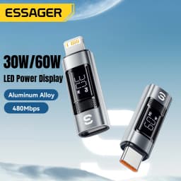 Essager Type C to Lighting OTG Adapter Digital Display PD 60W Fast Charging Lighting To Type C Connector For iPhone 15 14 13 12