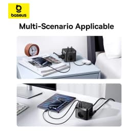 Baseus 30W Charger Fast Power Strip 4000W 3AC Outlet Desktop Charging Station Surge Protection For Tablet iPhone Samsung Xiaomi