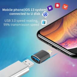 Elough USB3.0 To Lightning Adapter OTG For iPhone iPad Fast Charging Lighting Male to USB Female Adapter For iOS 13 Above
