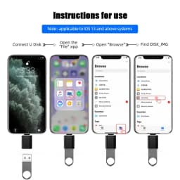 Elough USB3.0 To Lightning Adapter OTG For iPhone iPad Fast Charging Lighting Male to USB Female Adapter For iOS 13 Above