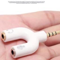 1 Piece Of Dual 3.5mm U-Shaped Adapter Headphone Plug Audio Cable Splitter Microphone 2-in-1 Rotary Connector Jack Plug Adapter