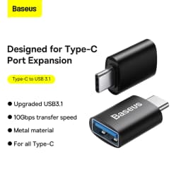 Baseus USB 3.1 Adapter OTG Type C to USB Adapter Female Converter For Macbook Pro Air Samsung S10 S9 USB OTG Connector