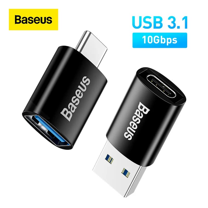 Baseus USB 3.1 Adapter OTG Type C to USB Adapter Female Converter For Macbook Pro Air Samsung S10 S9 USB OTG Connector