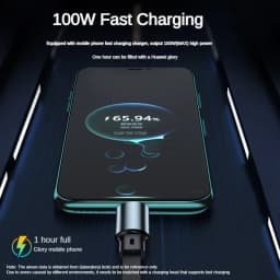 3 In 1 Retractable USB 100W Cable Fast Charging And Data Micro USB Type C For iphone6-14 Android Phone Xiaomi Huawei OPPO