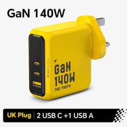 AOHI Youth 140W GaN Charger PD3.1 3-Port Type C Quick Charge For Macbook Pro Laptop USB Fast Charger For iPhone 16 Xiaomi Tablet