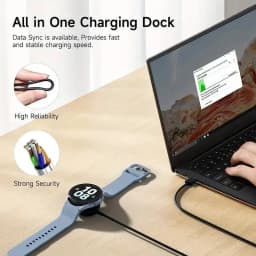 For Samsung Galaxy Watch 5 Pro 5/4/3 Wireless Watch Charger Compatible Active 2/1Gear Sport/S3 Portable Charging Station Dock