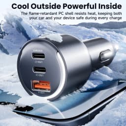 Toocki USB C Car Charger 100W Type C Fast Charge PPS PD3.0 LED Light Car Phone Charger For iPhone 15 Xiaomi Huawei Samsung