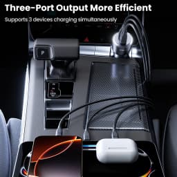Toocki USB C Car Charger 100W Type C Fast Charge PPS PD3.0 LED Light Car Phone Charger For iPhone 15 Xiaomi Huawei Samsung