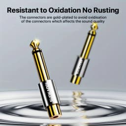 SUNKANDI RCA to 1/4 inch Audio Adapter, 6.35mm Mono Plug Male to RCA Female Connectors for Guitar, Amplifiers, Speakers